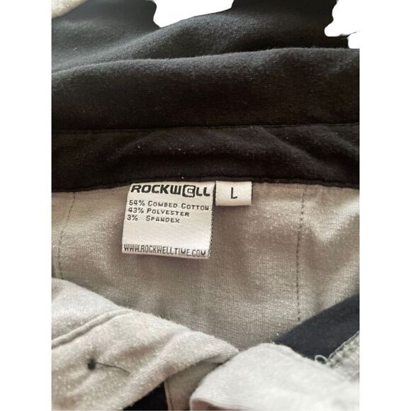 Rockwell Mens Black & Grey Short Sleeve Colorblock Golf Polo Shirt Size Large - Picture 8 of 15